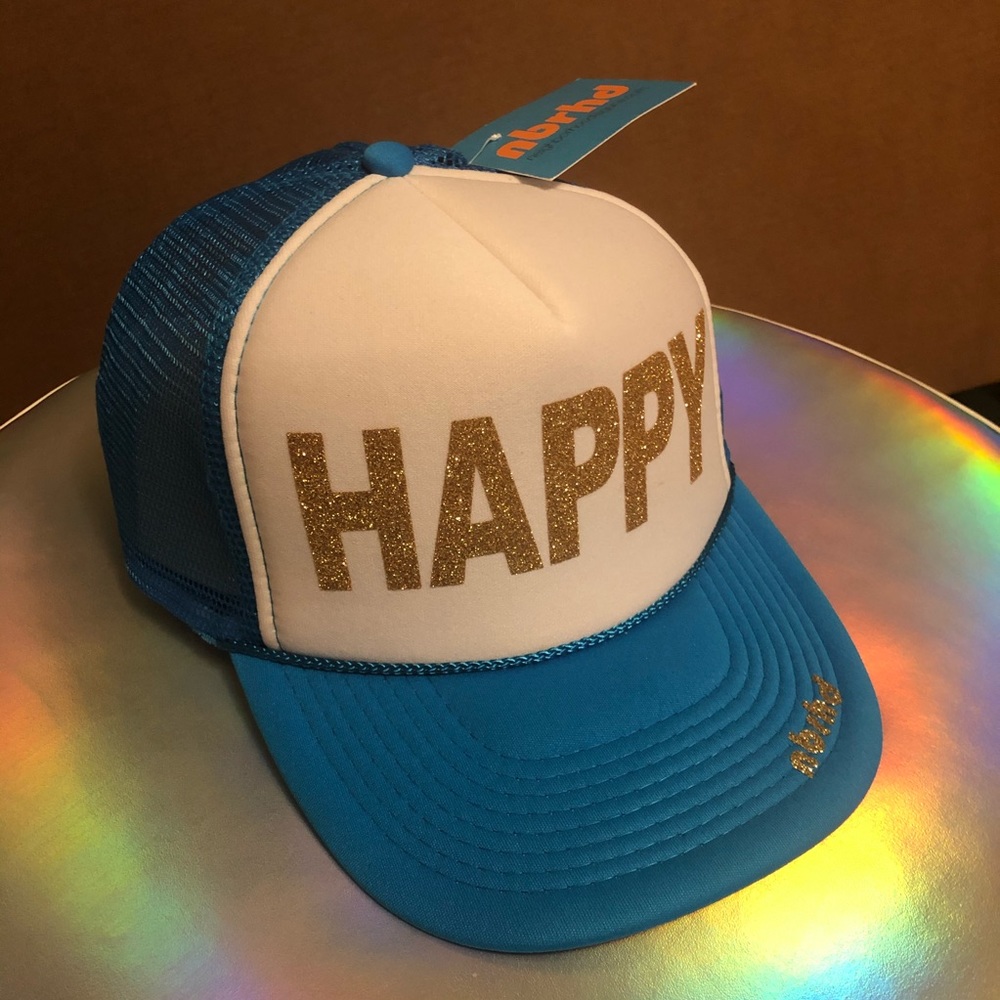 NBRHD hat in blue/gold “Happy”